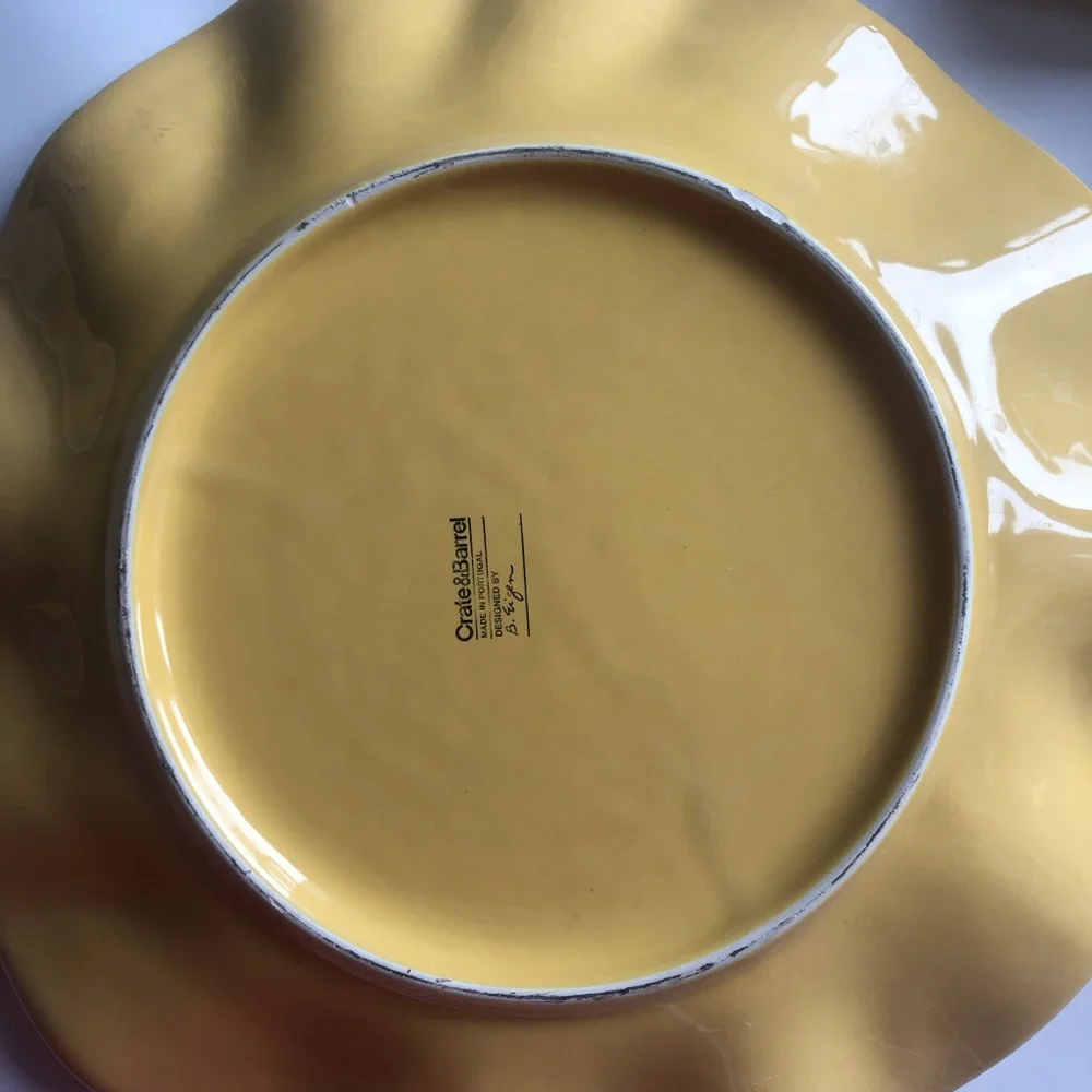 Two 2 Crate & Barrel Dinner Plates